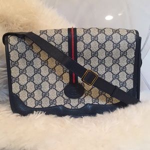 Vintage Gucci Monogram Crossbody Bag